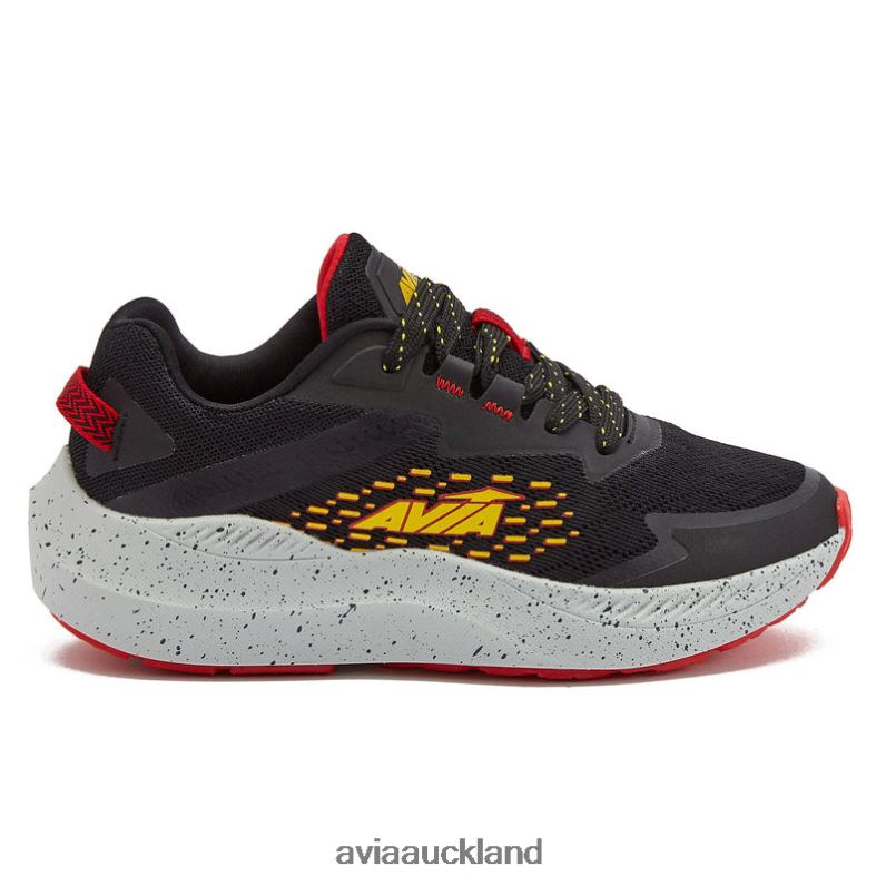 Boy Avia Black/Red/Yellow Avi-Storm Athletic Sneakers X860X82