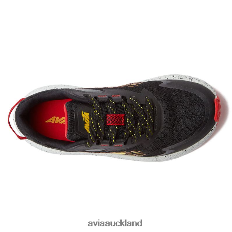 Boy Avia Black/Red/Yellow Avi-Storm Athletic Sneakers X860X82