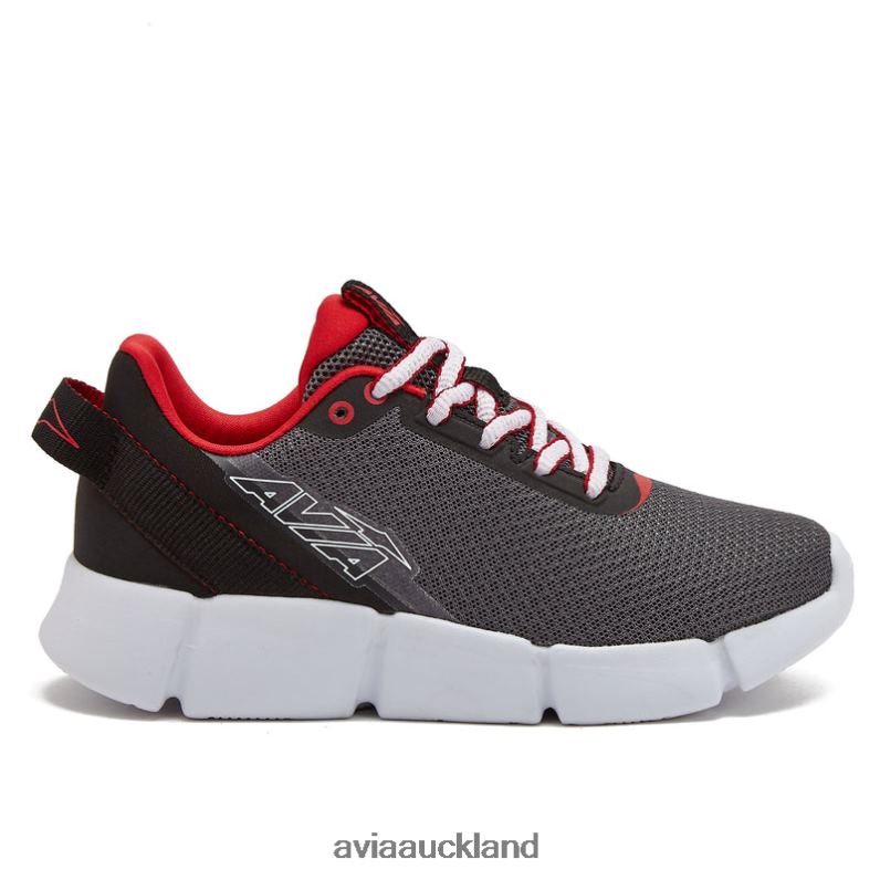Boy Avia Dark Grey/Black Trim/Red Avi-Blitz Athletic Sneakers X860X91