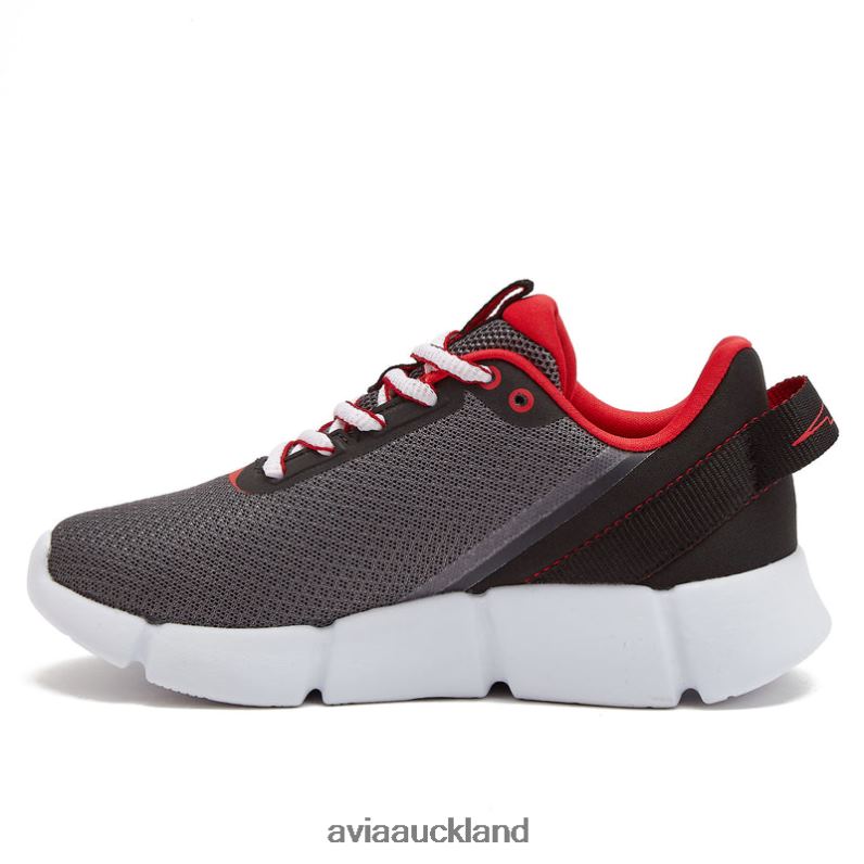 Boy Avia Dark Grey/Black Trim/Red Avi-Blitz Athletic Sneakers X860X91