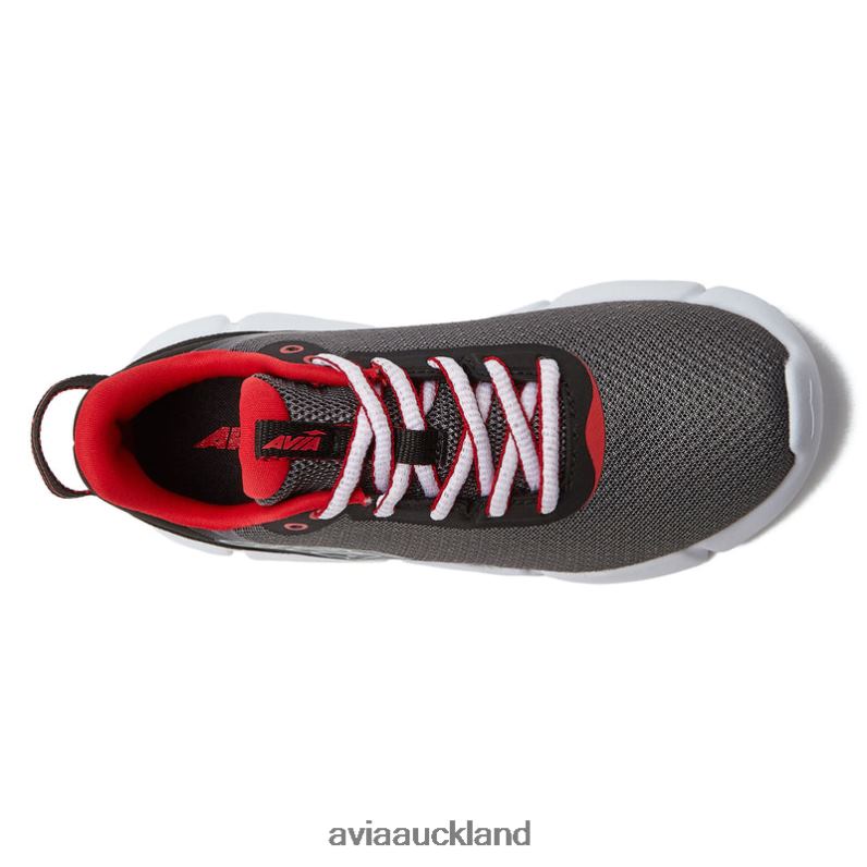 Boy Avia Dark Grey/Black Trim/Red Avi-Blitz Athletic Sneakers X860X91