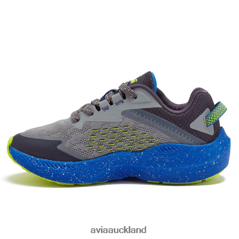 Boy Avia Medium Grey/Dark Grey/Medium Blue Avi-Storm Athletic Sneakers X860X80