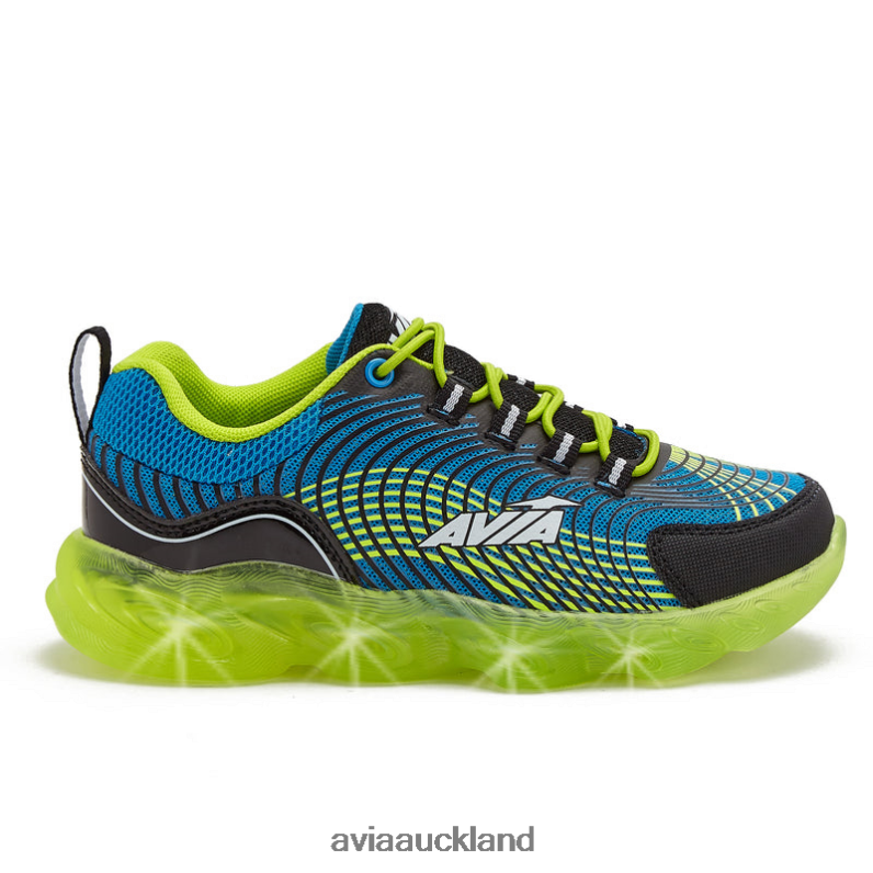 Boy Avia Black/Light Green Avi-Ignite Light Up Sneakers X860X85