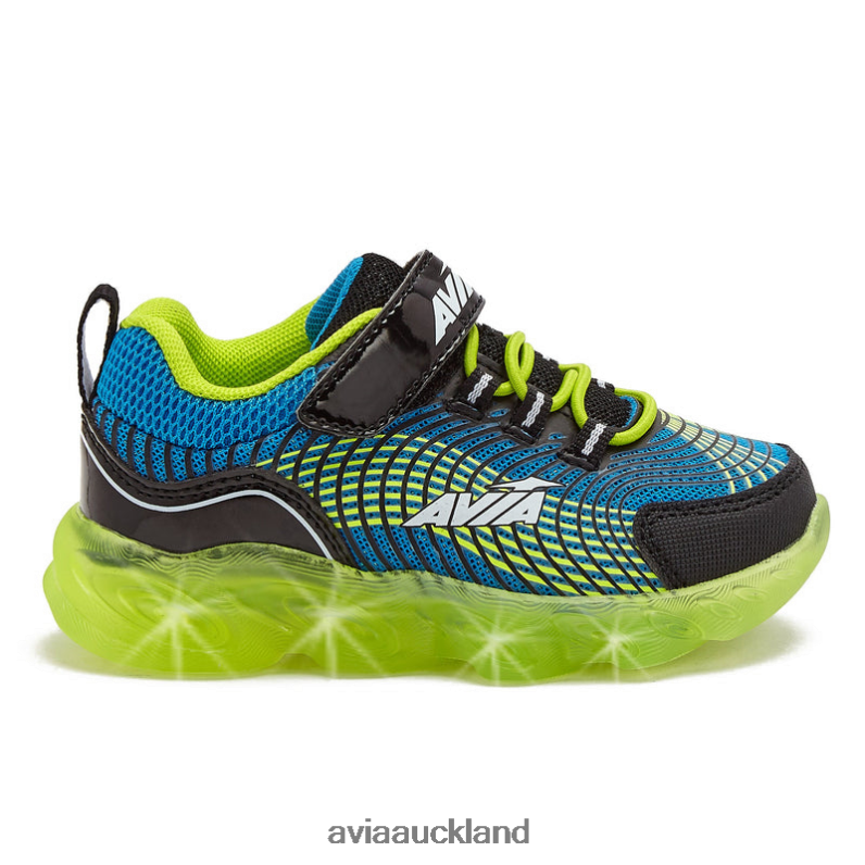 Boy Avia Black/Light Green Toddler Avi-Ignite Light Up Sneakers X860X88