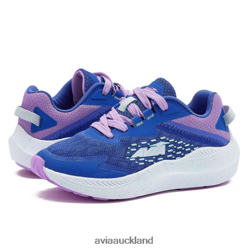 Girl Avia Medium Blue/Light Purple/Teal Green Avi-Storm Athletic Sneakers X860X93