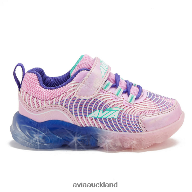 Girl Avia Light Pink/Teal Green Toddler Avi-Ignite Light Up Sneakers X860X108