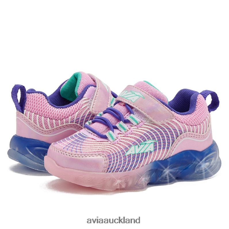 Girl Avia Light Pink/Teal Green Toddler Avi-Ignite Light Up Sneakers X860X108