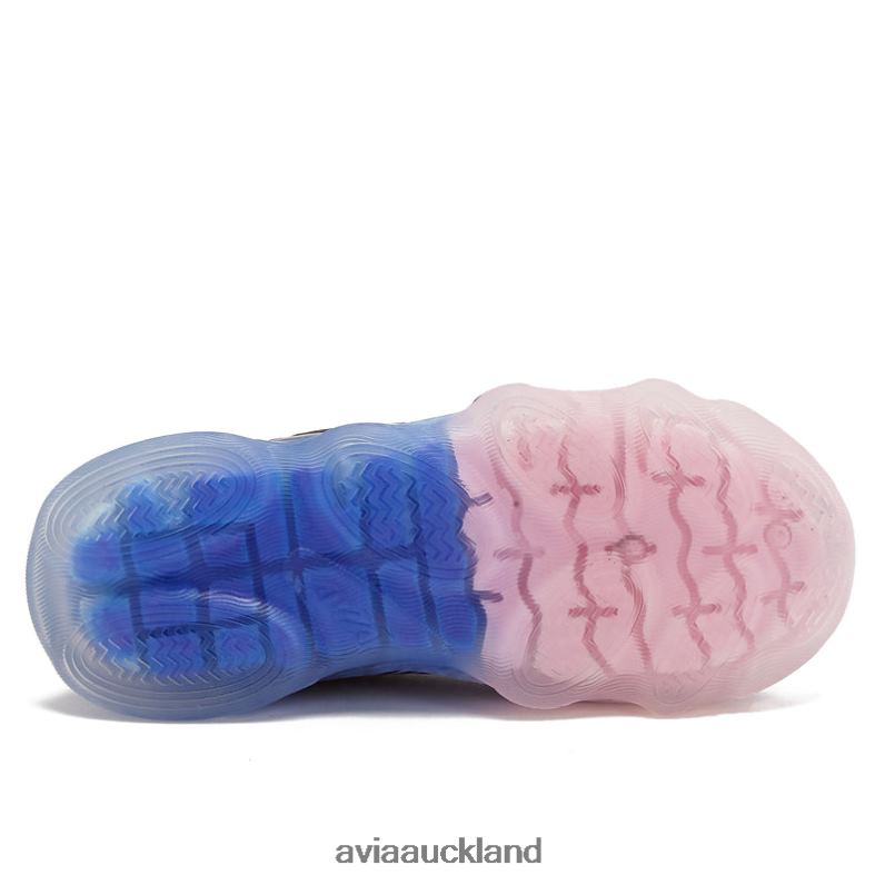 Girl Avia White/Dark Purple Avi-Ignite Light Up Sneakers X860X104