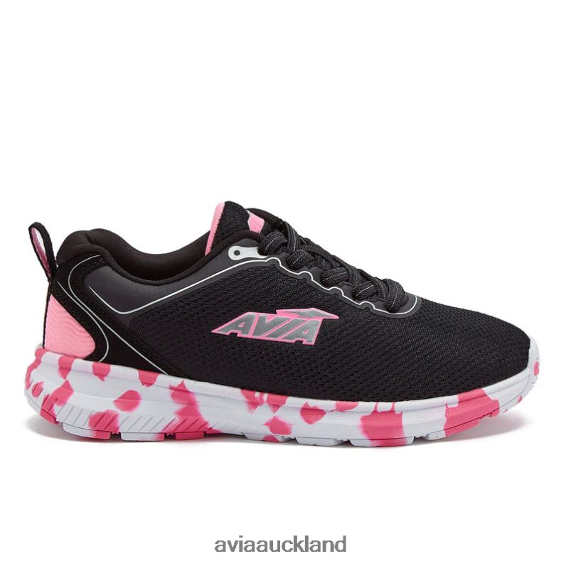 Girl Avia Black/Light Pink/Silver Grey Avi-Factor 2.0 Slip On Sneakers X860X98