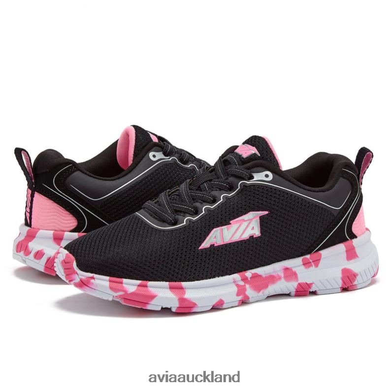 Girl Avia Black/Light Pink/Silver Grey Avi-Factor 2.0 Slip On Sneakers X860X98
