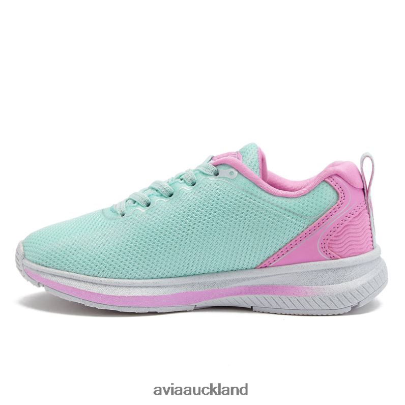 Girl Avia Teal Green/Light Pink/Silver Grey Avi-Factor 2.0 Slip On Sneakers X860X99