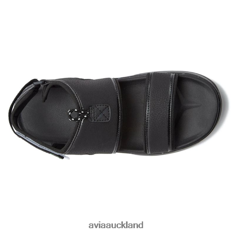 Men Avia Black/White Trim/Light Green Avi-Atlantic Sandals Casual Sandals X860X77