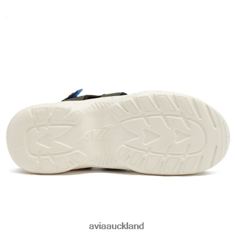 Men Avia Dark Green/Black/Yellow Avi-Atlantic Sandals Casual Sandals X860X78