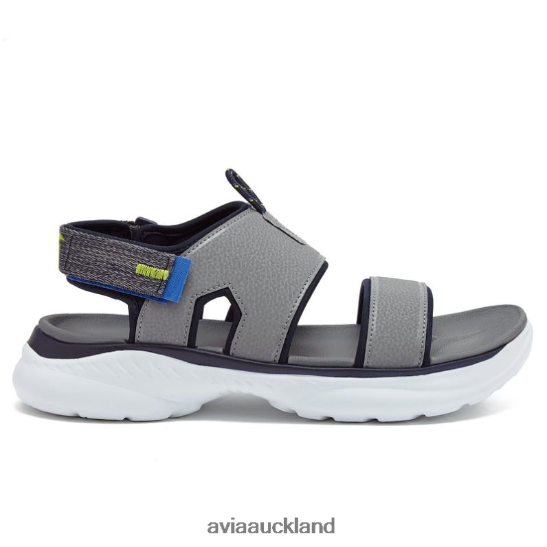 Men Avia Medium Grey/Dark Grey/Light Green Avi-Atlantic Sandals Casual Sandals X860X79