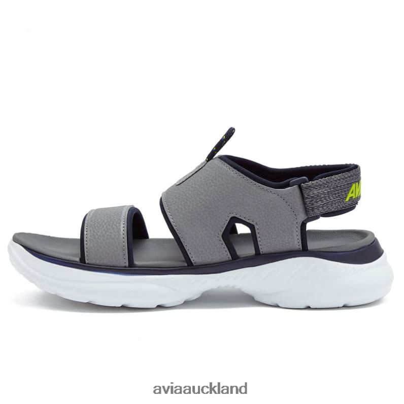 Men Avia Medium Grey/Dark Grey/Light Green Avi-Atlantic Sandals Casual Sandals X860X79