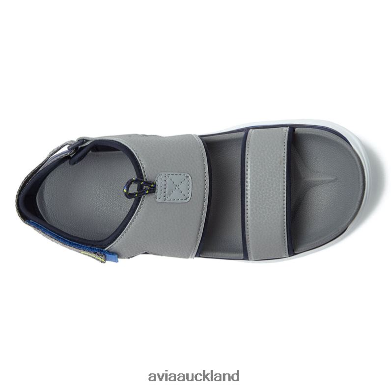 Men Avia Medium Grey/Dark Grey/Light Green Avi-Atlantic Sandals Casual Sandals X860X79