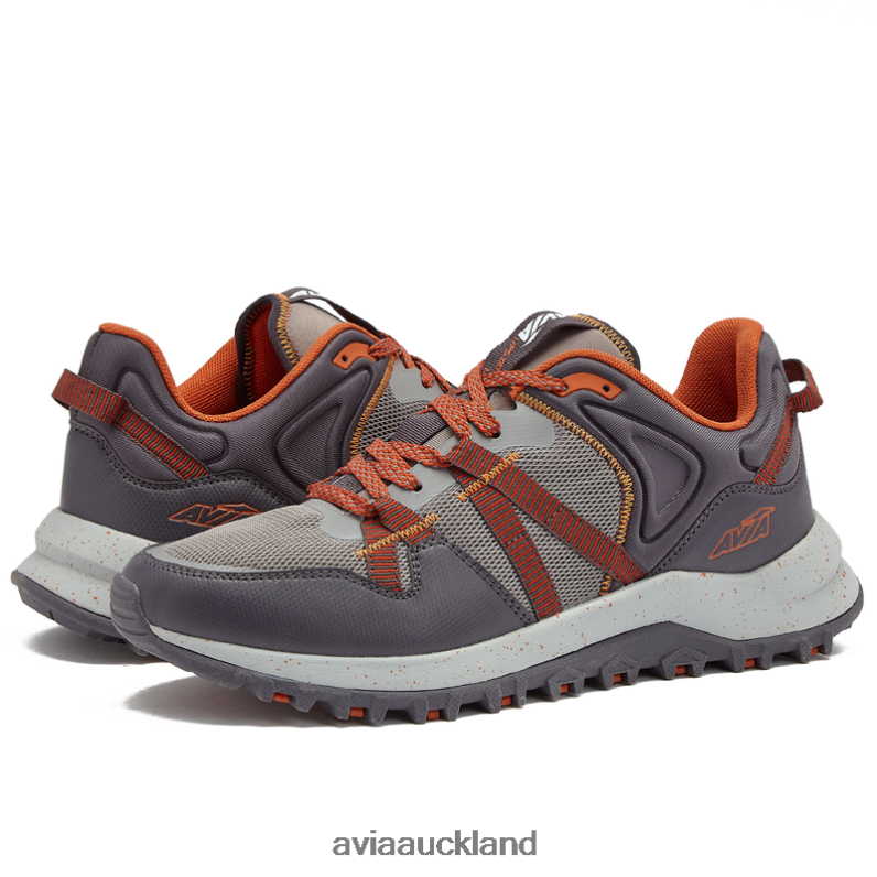 Men Avia Medium Grey/Dark Grey/Orange Avi-Upstate Hiking X860X71