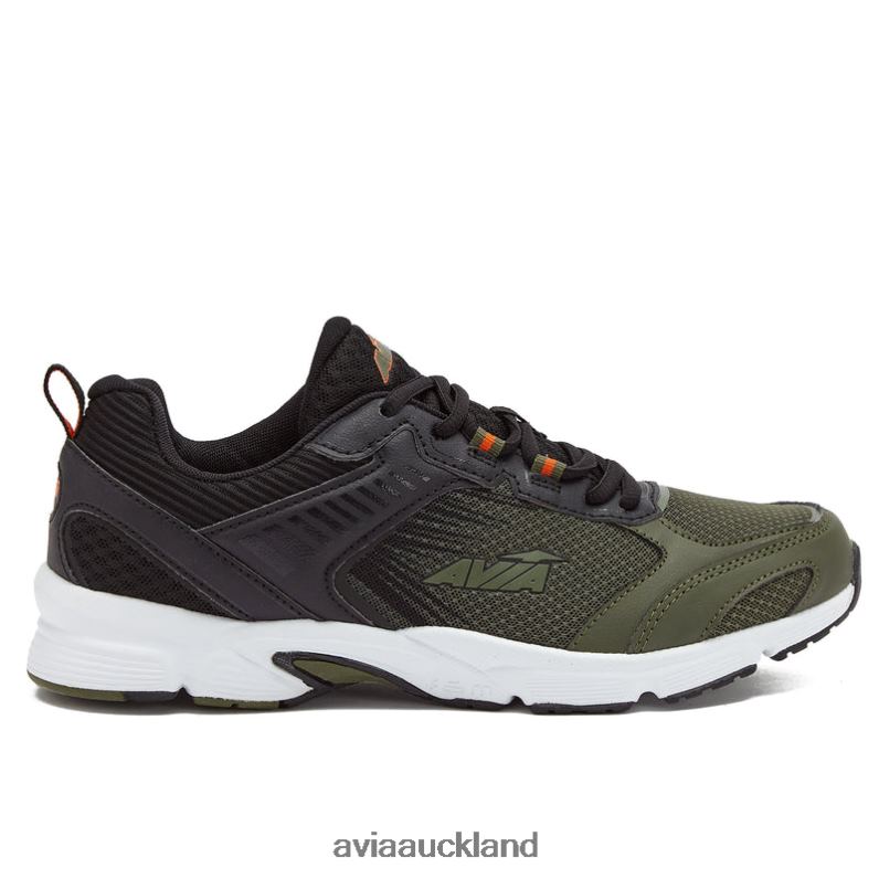 Men Avia Dark Green/Black/Orange Avi-Forte 2.0 Running X860X64