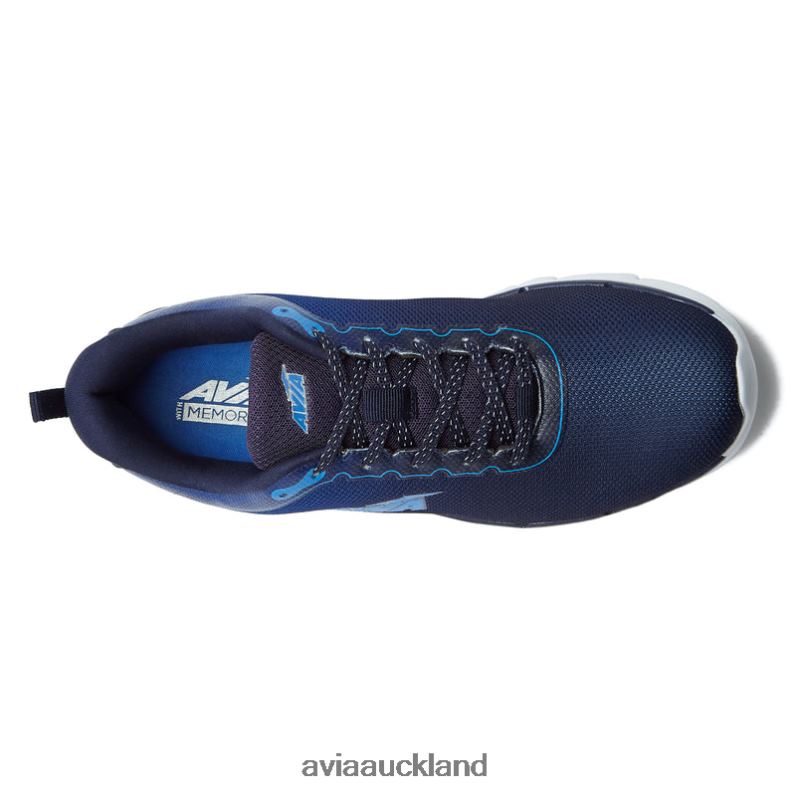 Men Avia Navy Blue/Medium Blue/Silver Grey Avi-Factor 2.0 Running X860X55