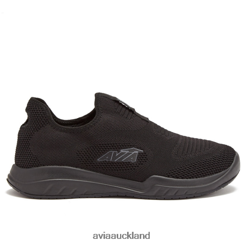 Men Avia Black/Dark Grey Avi-Breeze Knit SR Slip Resistant X860X74