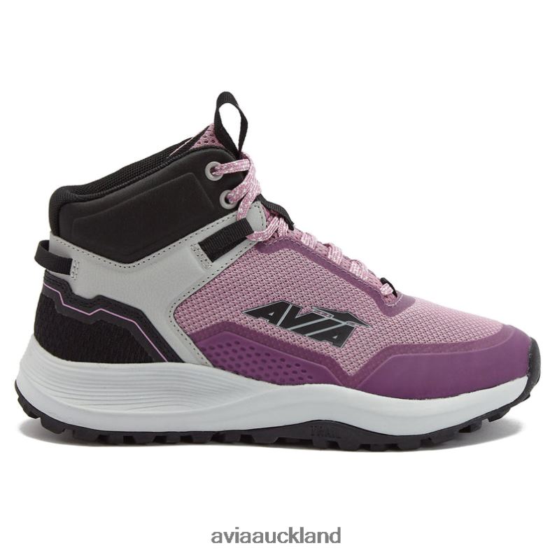 Women Avia Black/Dark Purple/Silver Grey Avi-Grit Hiking X860X1