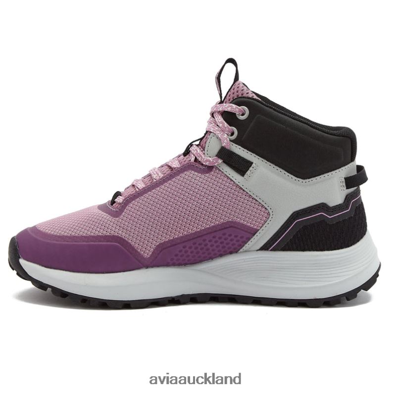 Women Avia Black/Dark Purple/Silver Grey Avi-Grit Hiking X860X1