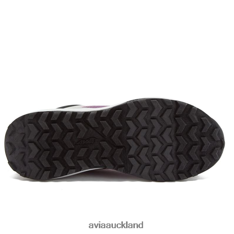 Women Avia Black/Dark Purple/Silver Grey Avi-Grit Hiking X860X1