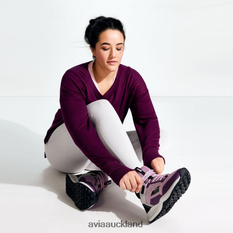 Women Avia Dark Grey/Dark Pink/Medium Grey Avi-Grit Hiking X860X3