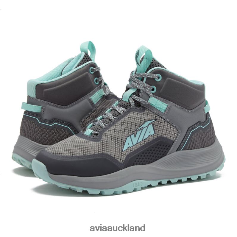 Women Avia Dark Grey/Medium Grey/Teal Green Avi-Grit Hiking X860X2