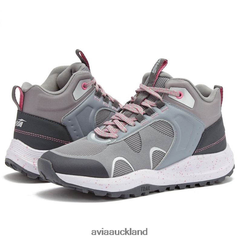 Women Avia Medium Grey/Dark Pink/Silver Grey Avi-Vamp Hiking X860X5