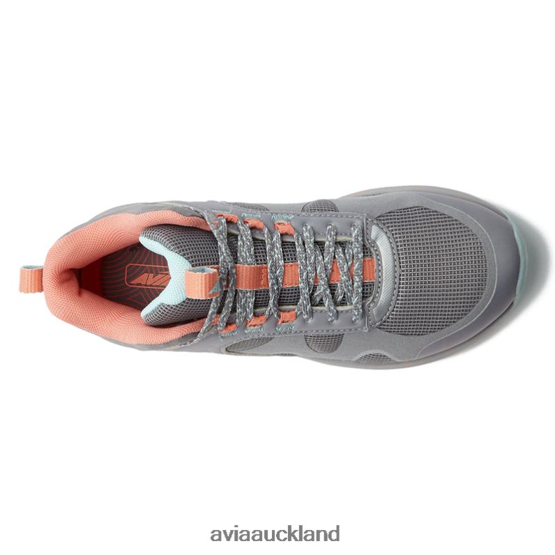 Women Avia Medium Grey/Light Pink/Teal Green Avi-Vamp Hiking X860X6
