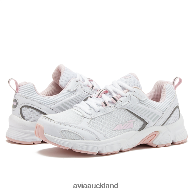 Women Avia White/Light Pink/Silver Grey Avi-Forte 2.0 Running X860X13