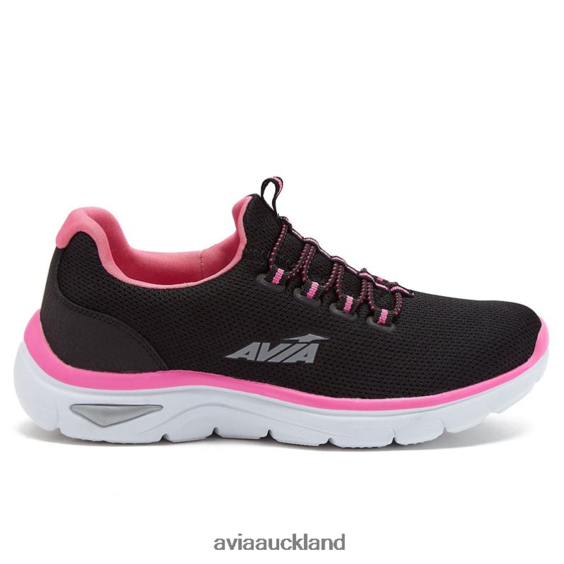 Women Avia Black/Dark Pink/Silver Grey Avi-Junction Sneakers X860X20