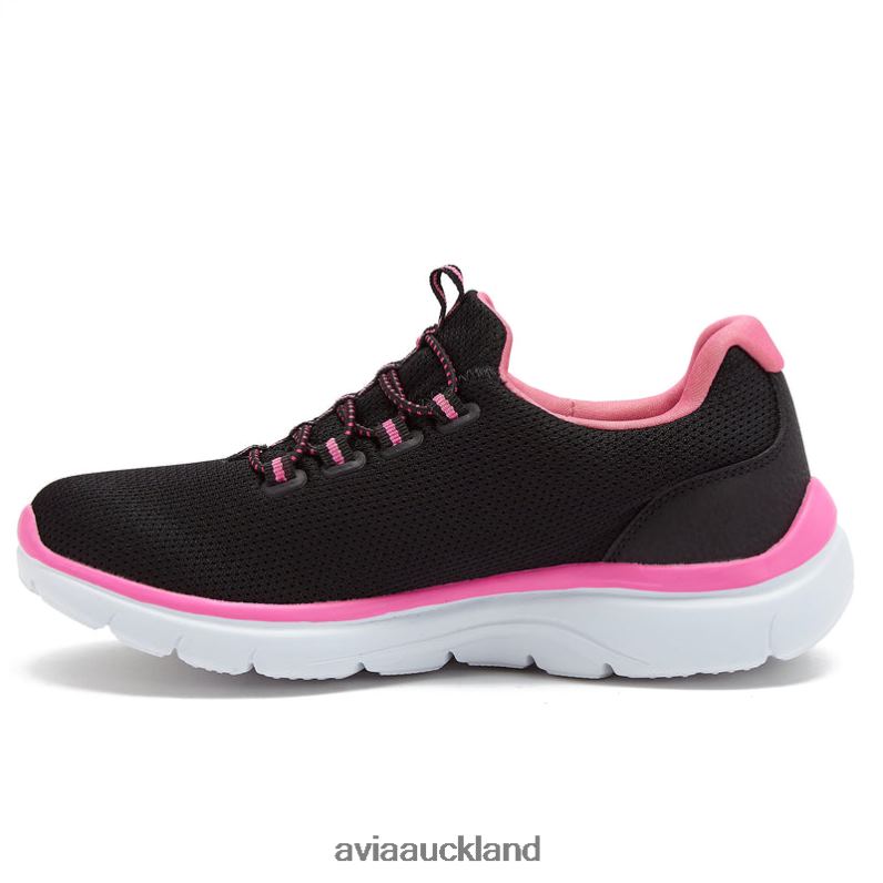 Women Avia Black/Dark Pink/Silver Grey Avi-Junction Sneakers X860X20