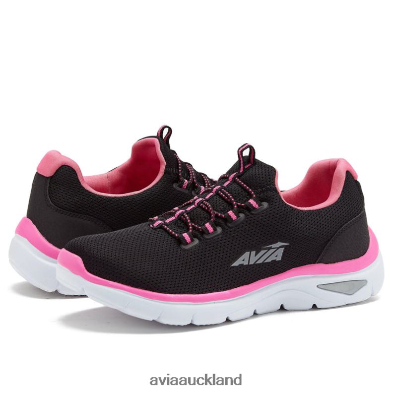 Women Avia Black/Dark Pink/Silver Grey Avi-Junction Sneakers X860X20