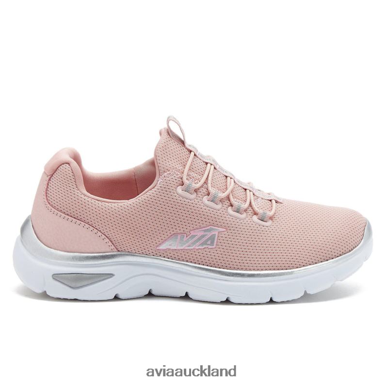 Women Avia Light Pink/Silver Grey/White Avi-Junction Sneakers X860X19