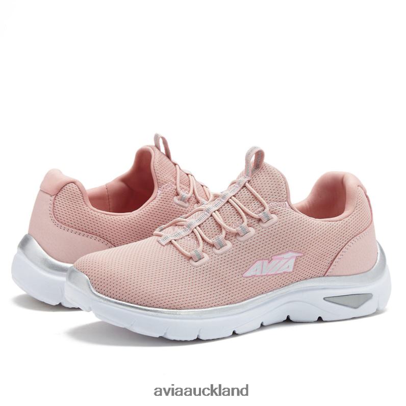 Women Avia Light Pink/Silver Grey/White Avi-Junction Sneakers X860X19
