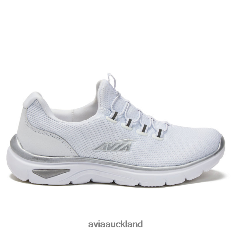 Women Avia White/Silver Grey/Light Purple Avi-Junction Sneakers X860X21