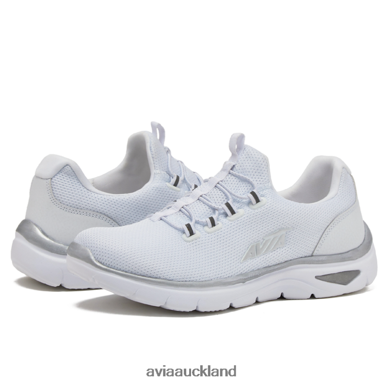 Women Avia White/Silver Grey/Light Purple Avi-Junction Sneakers X860X21