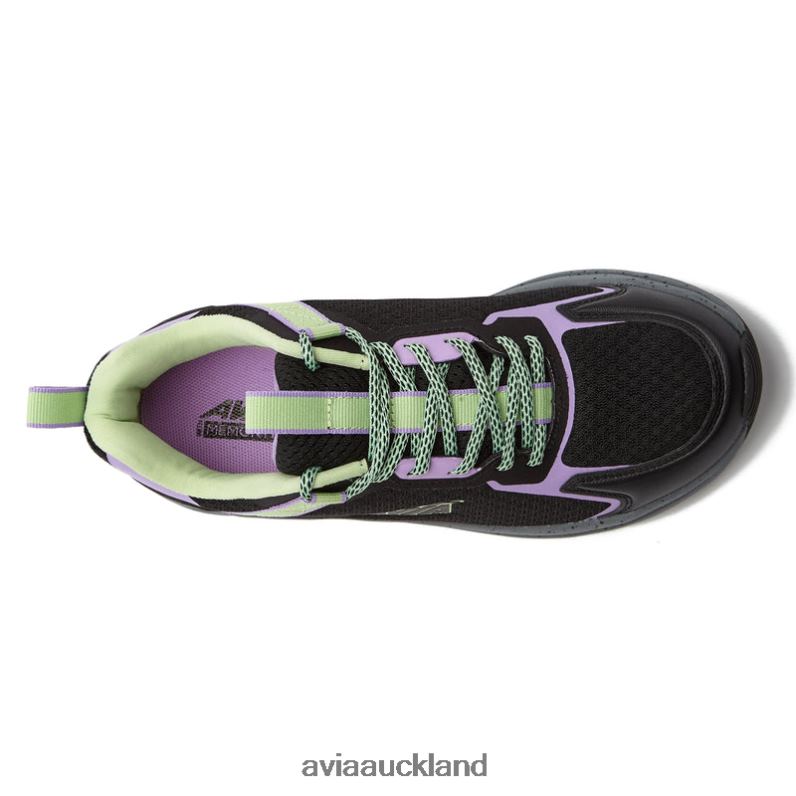 Women Avia Black/Light Purple/Light Green Avi-Canyon Trail & Walking X860X9