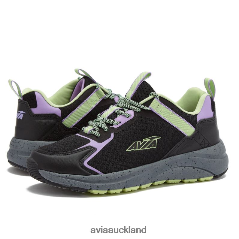 Women Avia Black/Light Purple/Light Green Avi-Canyon Trail & Walking X860X9