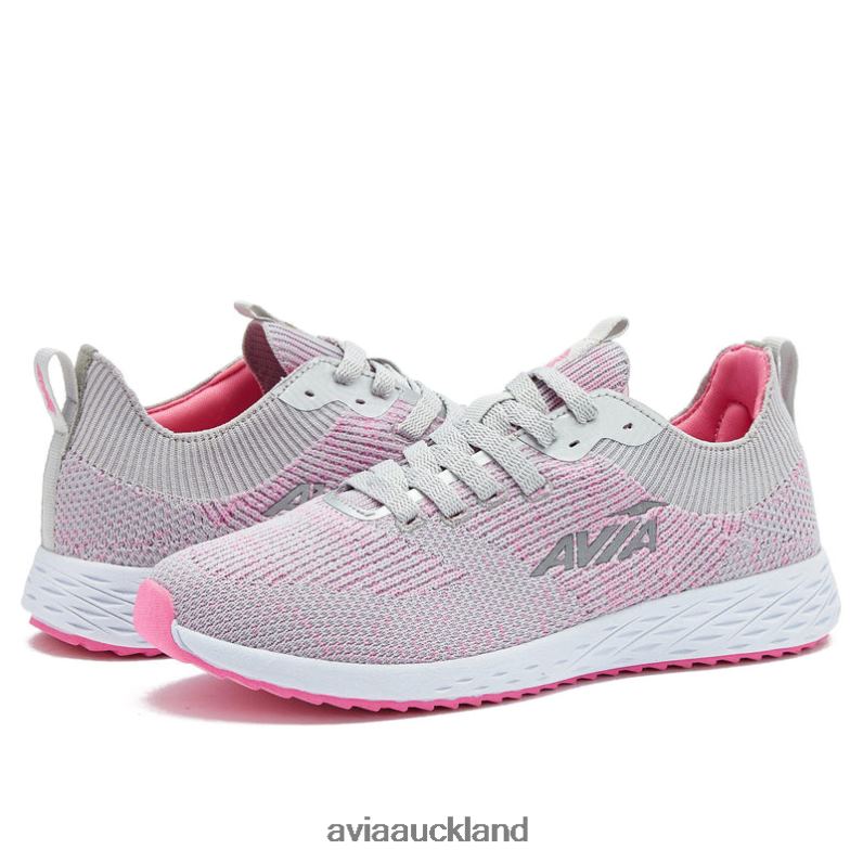 Women Avia Silver Grey/Dark Pink Avi-Helix Trail & Walking X860X29